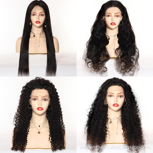 wholesale 13*6 lace front wig human hair wigs for black women 20 inch 210% density natural lace front wigs human hair lace front